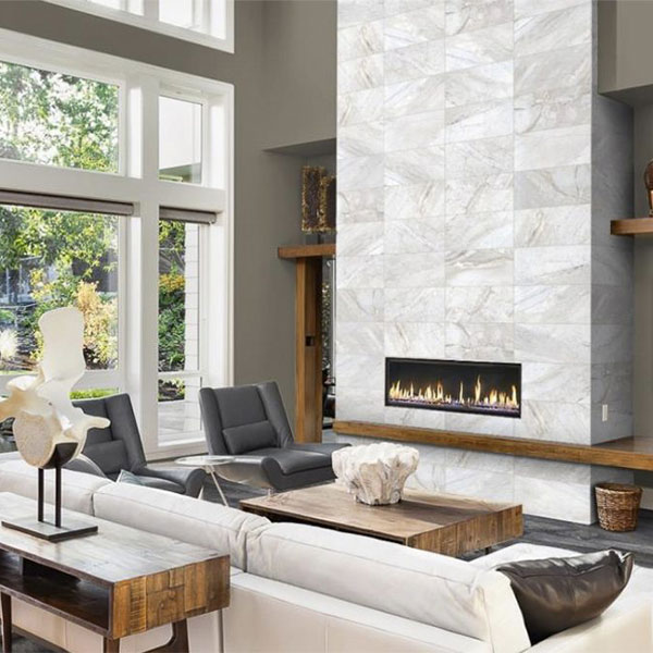 porcelain fireplace handmade tiles